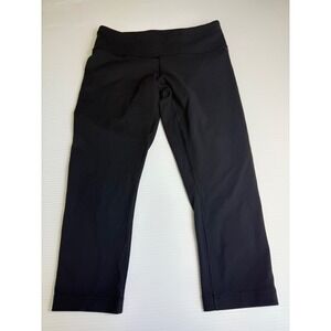 Lululemon Athletica Black Capri Leggings Activewear Workout Size 6